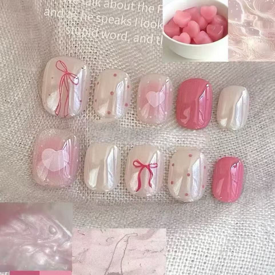 Romantic Heart-Themed Nail Art Set Kalsten