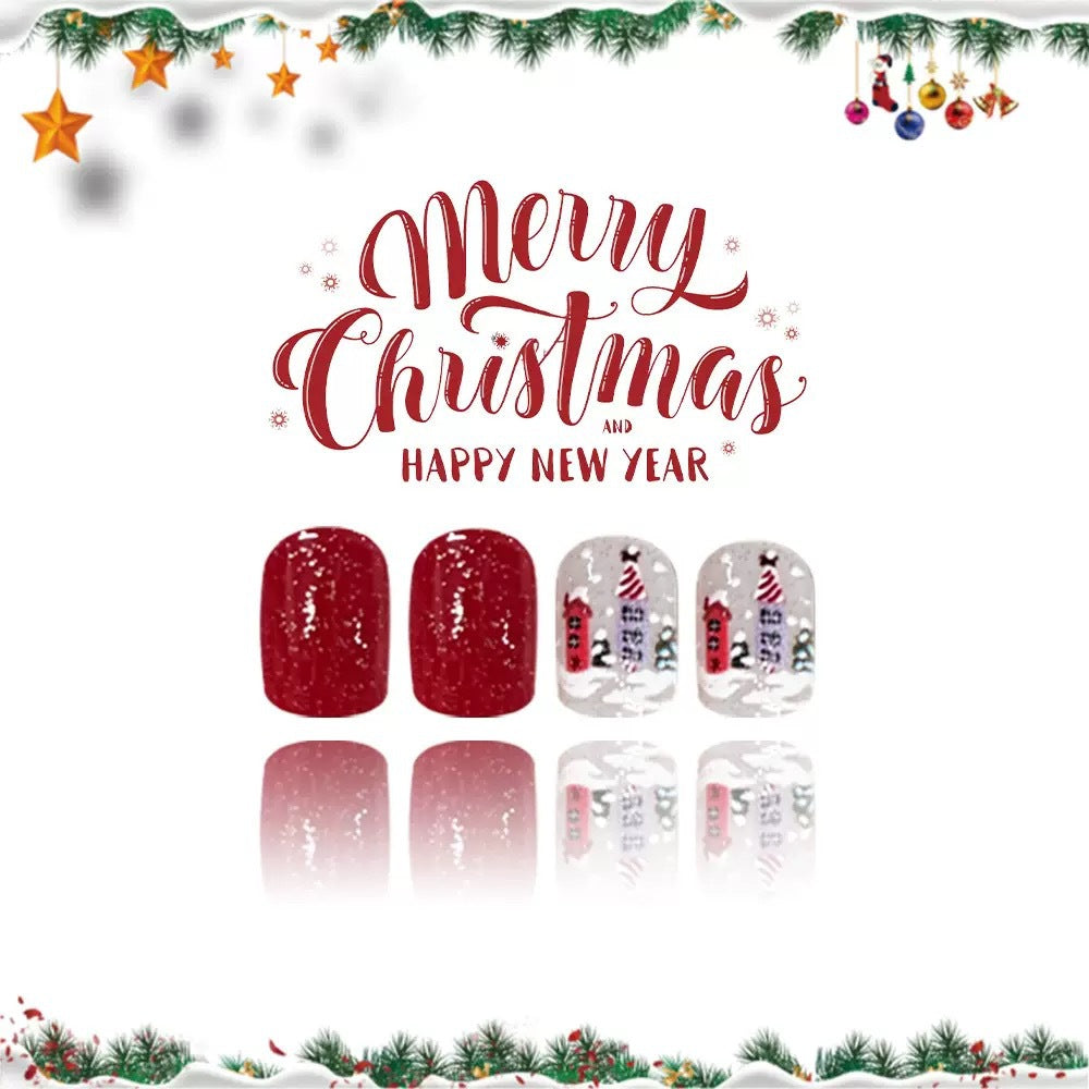 Art nail set with winter motif designs Kalsten