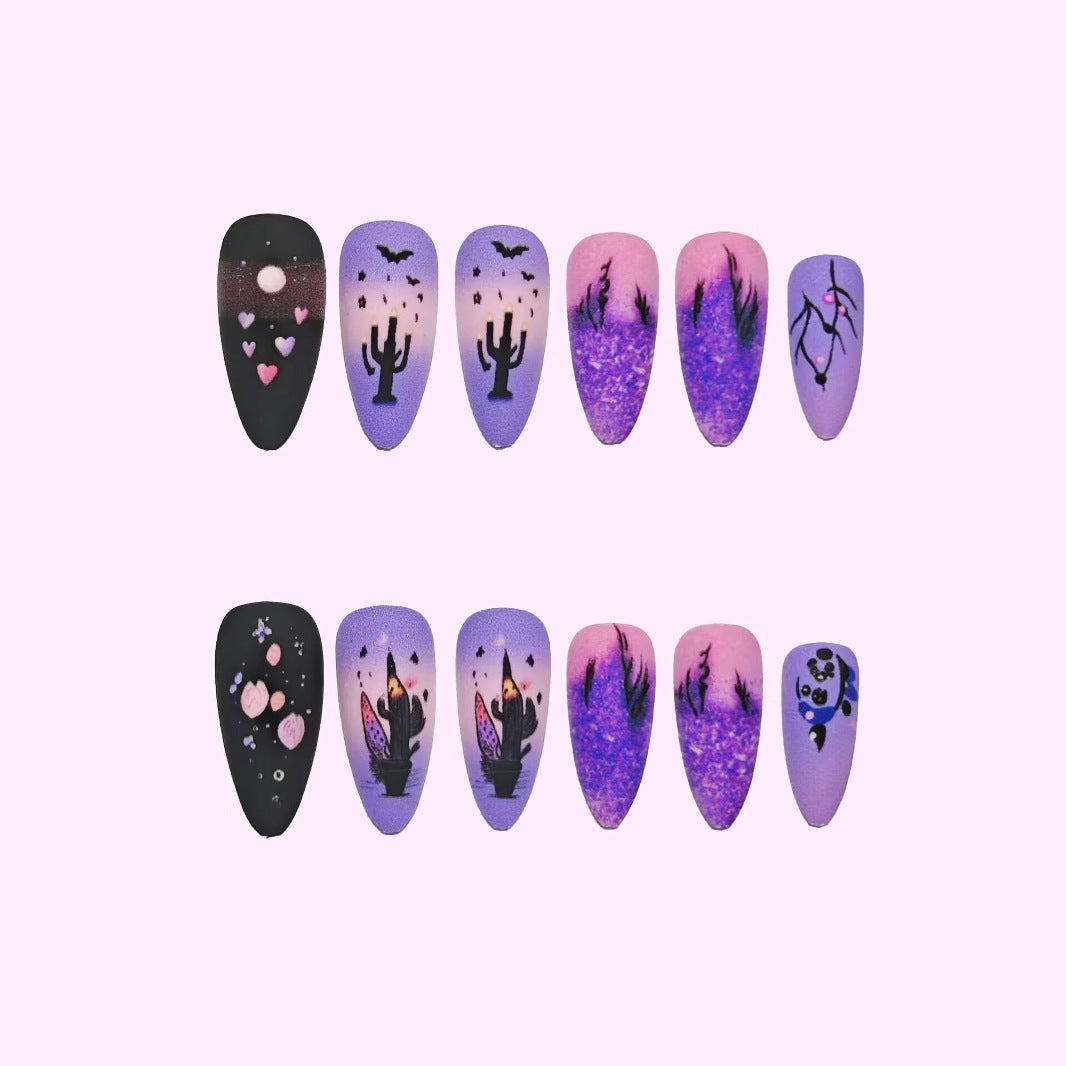 Gothic Desert Scene Nail Art Set