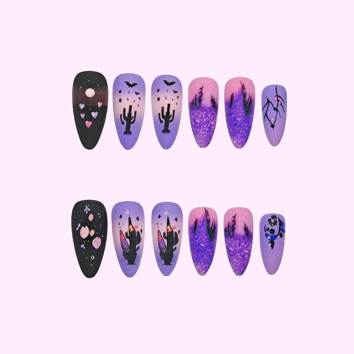 Gothic Desert Scene Nail Art Set