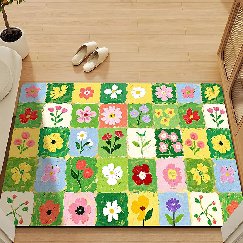 Floral Patchwork Indoor Mat
