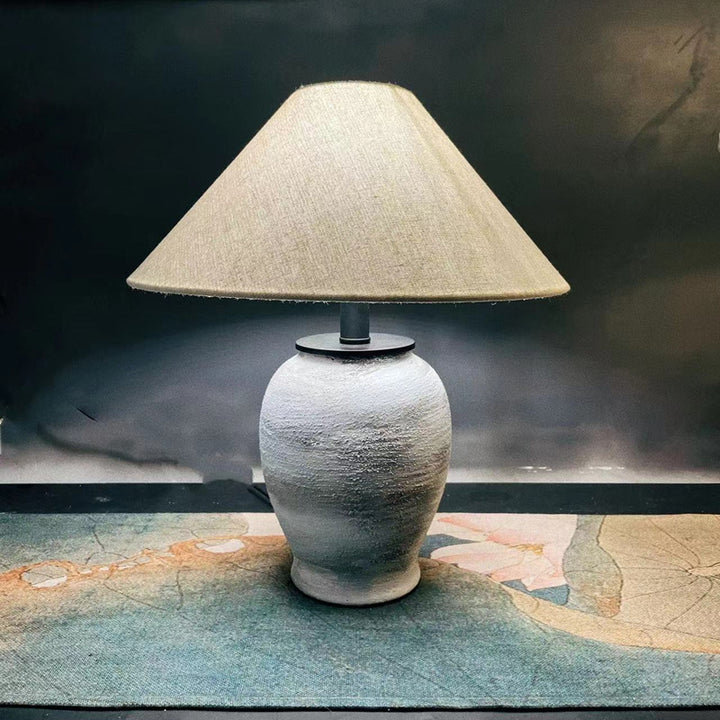 Decorative Table Lamp with Unique Ceramic Base