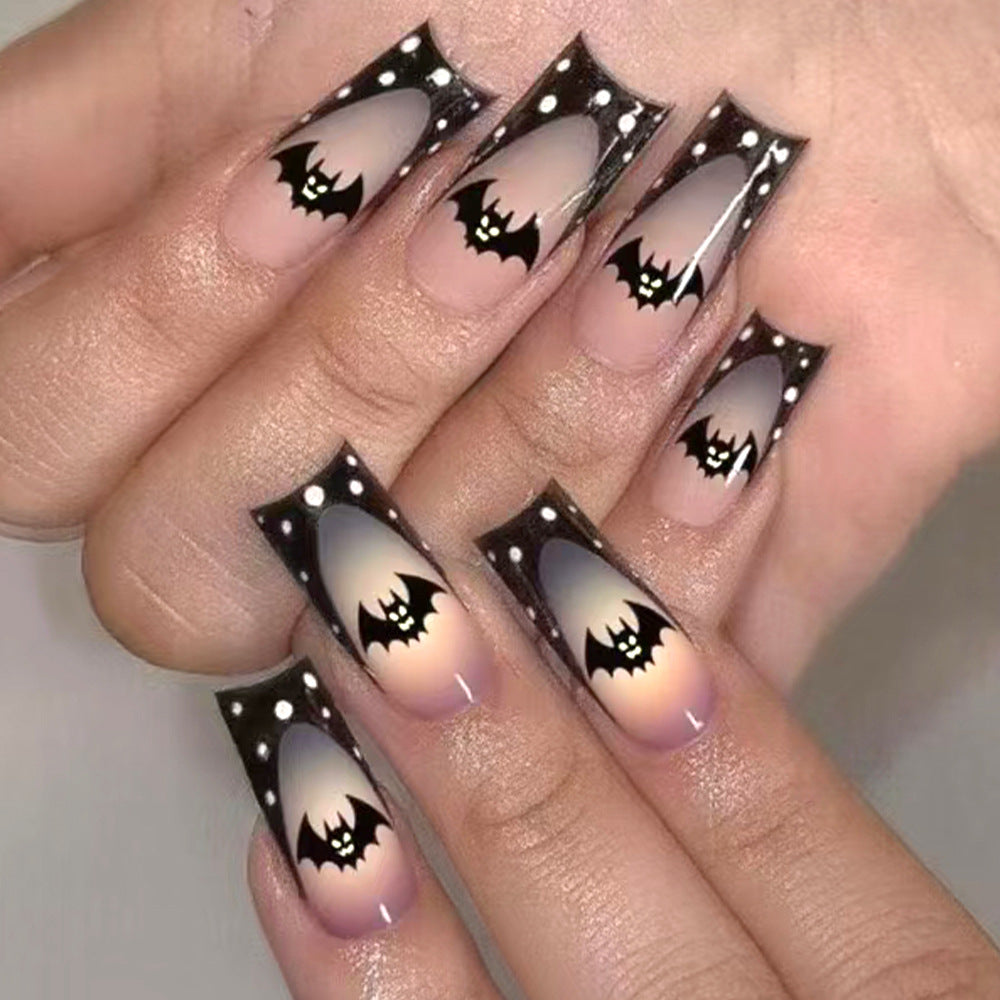 Gothic Bat-Themed Press-On Nails Kalsten