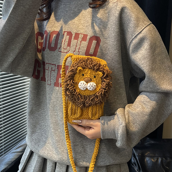Crochet Lion-Themed Mini Bag