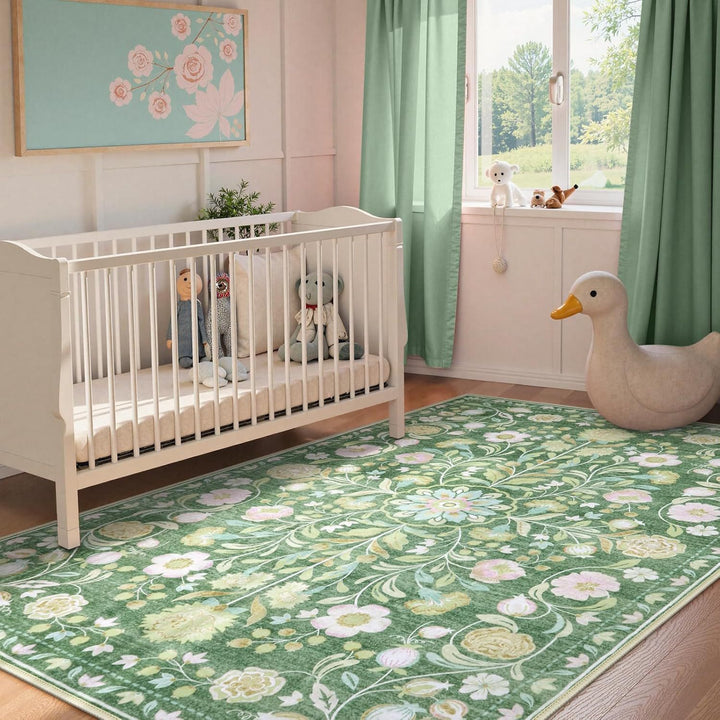 Flower theme rug