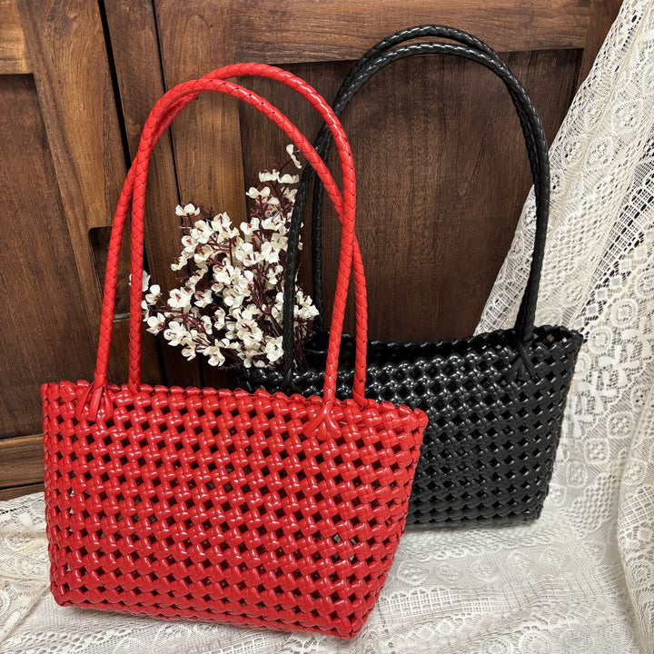 Handwoven shopping bag with soft handle Kalsten