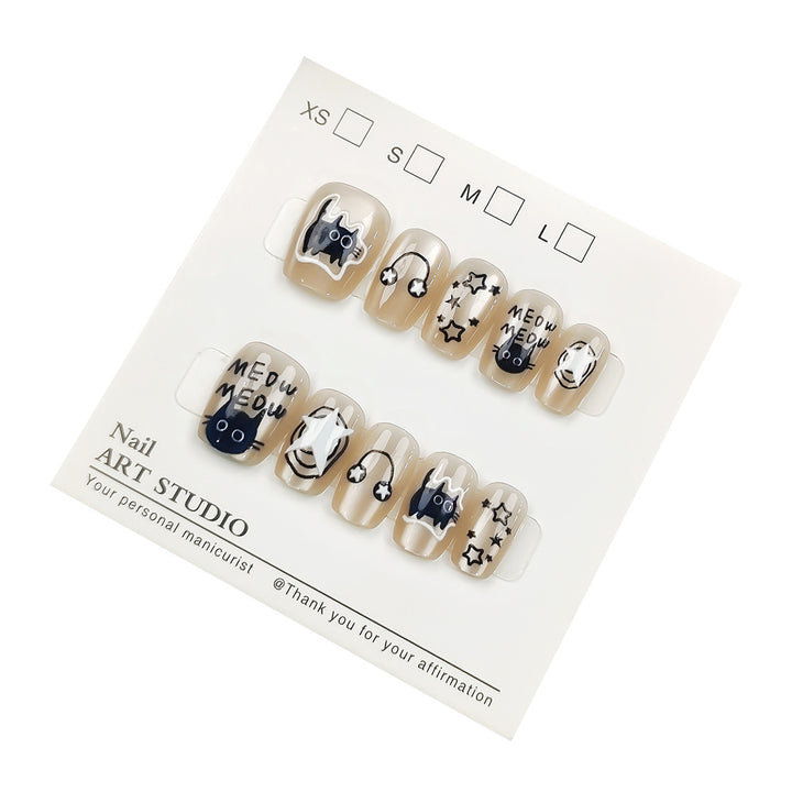 Artificial nail tips with shimmering design Kalsten