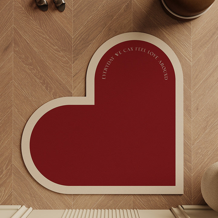 Heart-Shaped Non-Slip Area Mat Kalsten