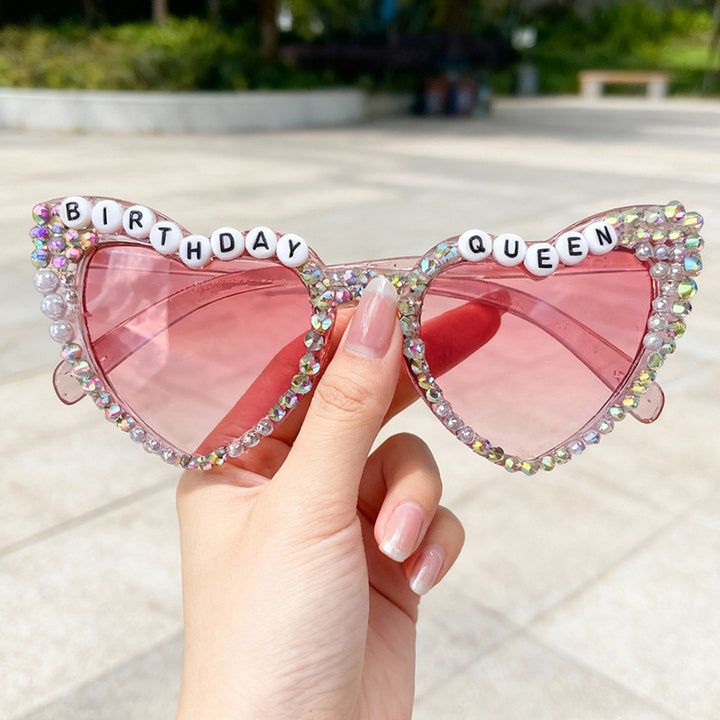 Rhinestone-Accented Birthday-Themed Sunglasses Kalsten
