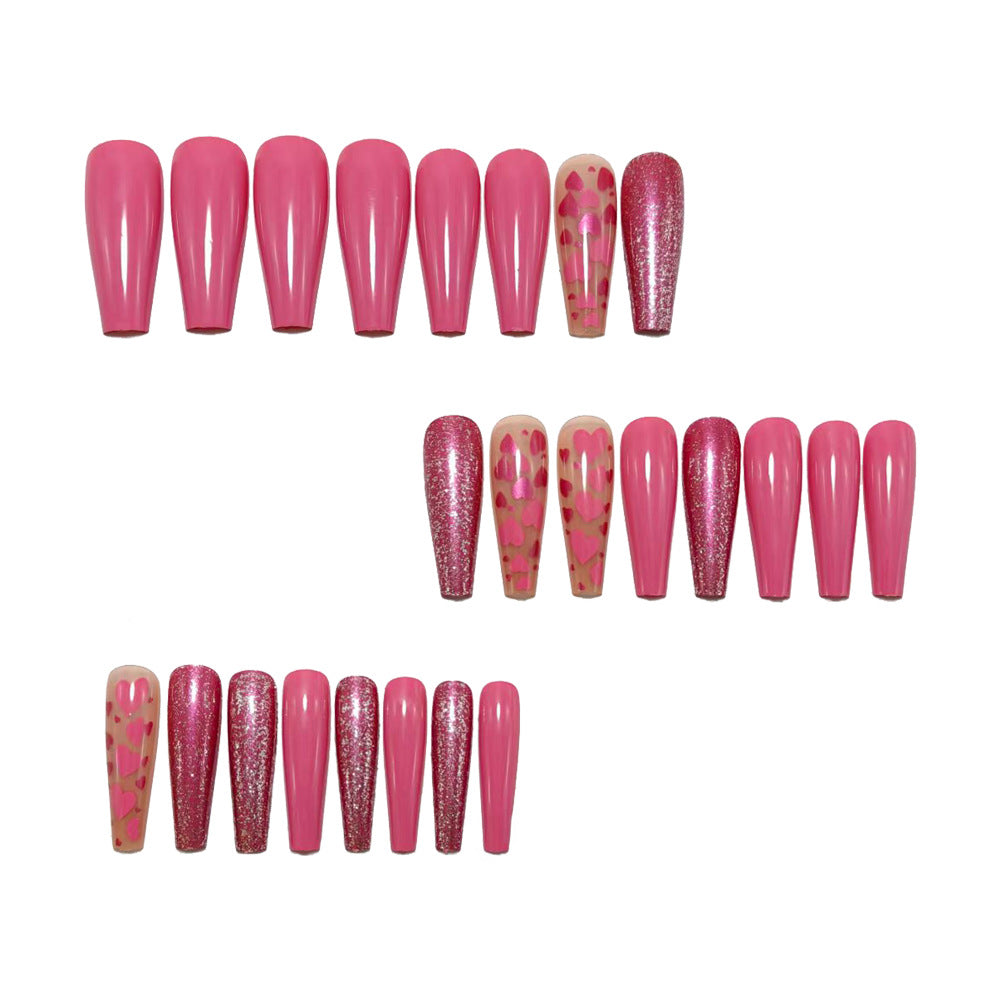 Artificial nails with enchanting heart design Kalsten
