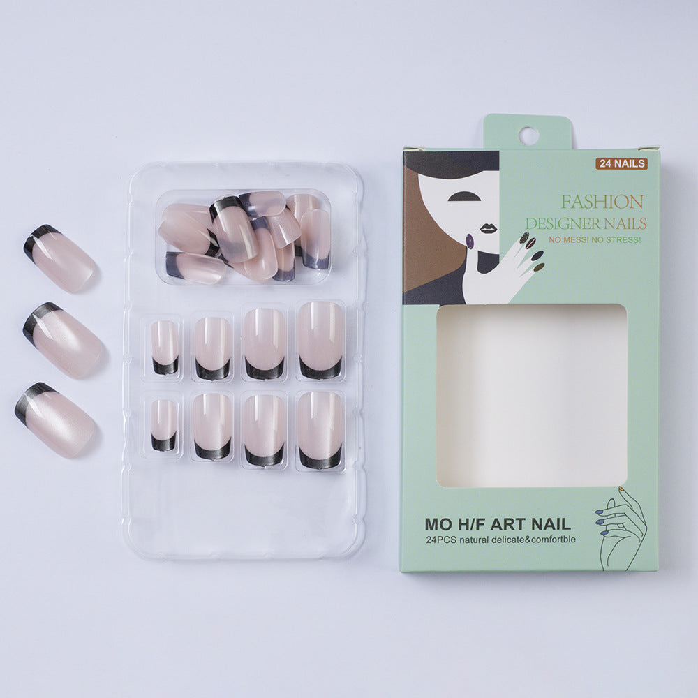 Artificial nails with contrasting French design Kalsten