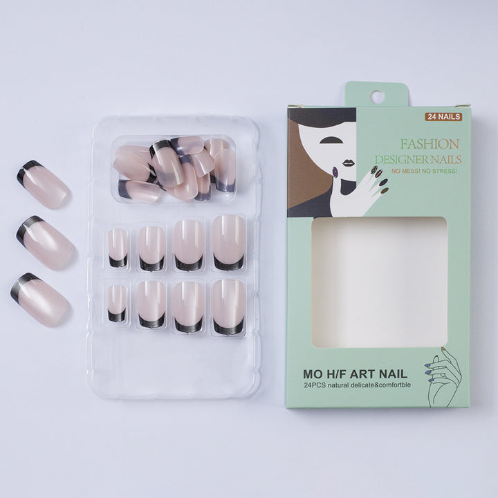 Artificial nails with contrasting French design Kalsten