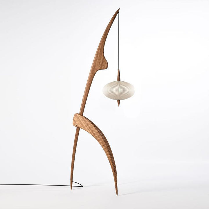 Artistic Floor Lamp with Integrated Hanging Shade