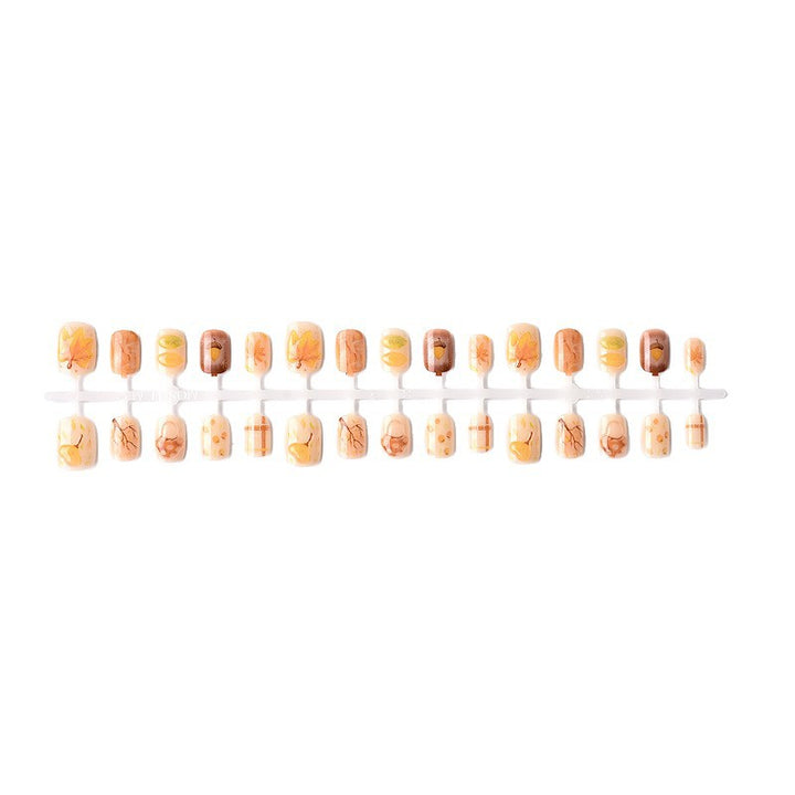 Autumn-Inspired Press-On Nail Art Set Kalsten