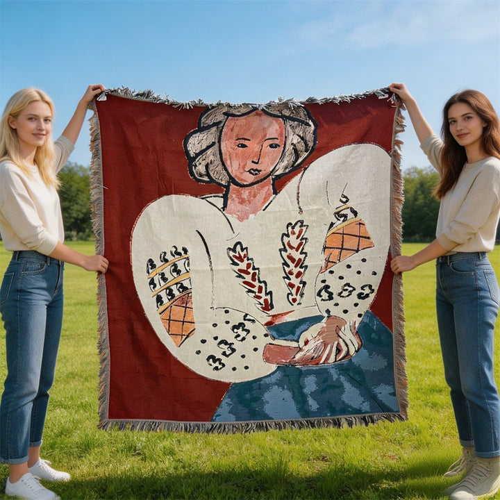 Artistic Woven Tapestry Throw