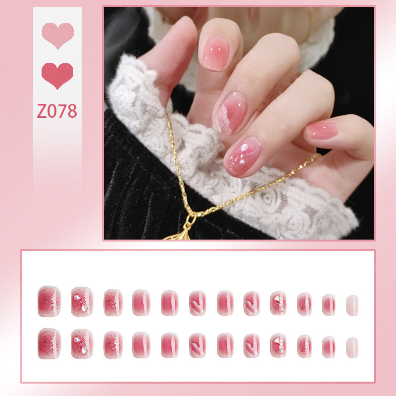 Elegant Rhinestone-Embellished Press-On Nails