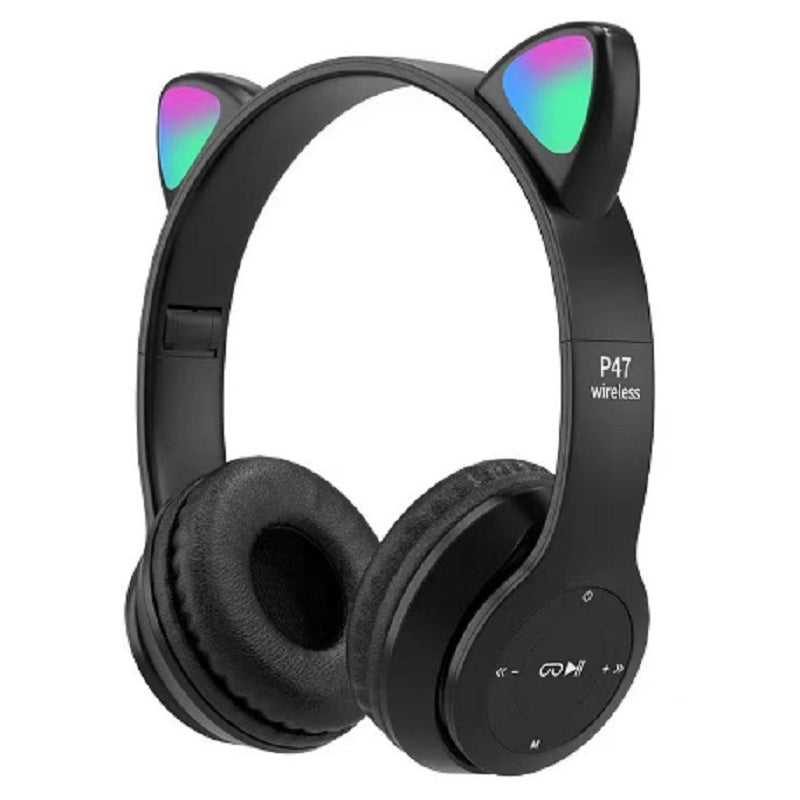 Wireless Cat Ear Headphones with Colorful LED Light Kalsten