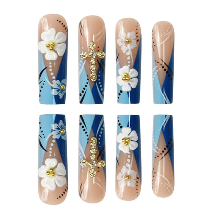 Decorative 3D Floral Nail Art Extensions Kalsten