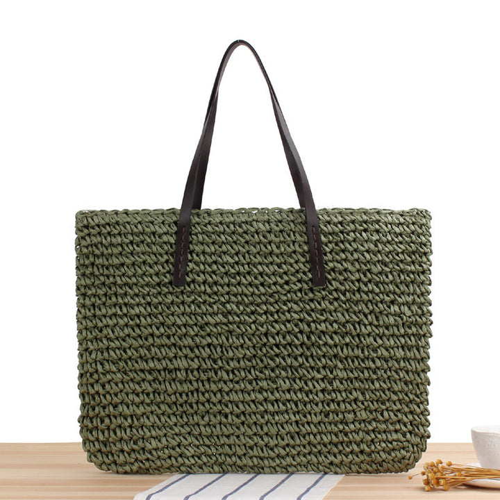 Handbag Made from Handwoven Natural Material with Sturdy Handles Kalsten