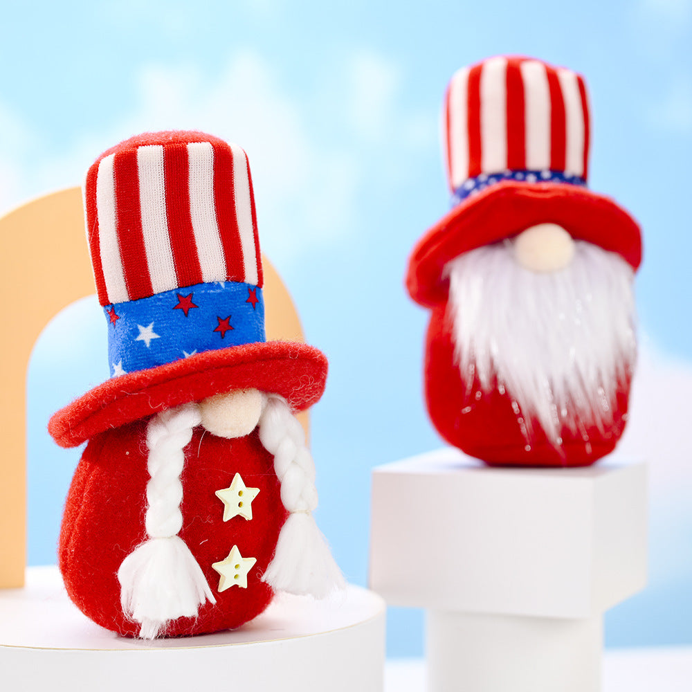 Decorative Patriotic Gnome Figurine Kalsten