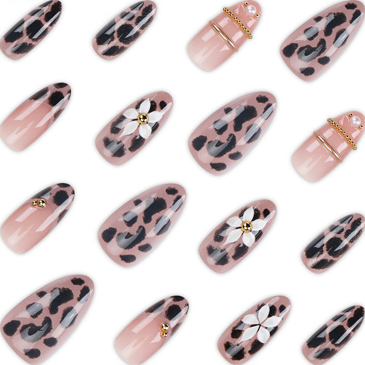 Artistic Faux Leopard Print Press-On Nails Kalsten