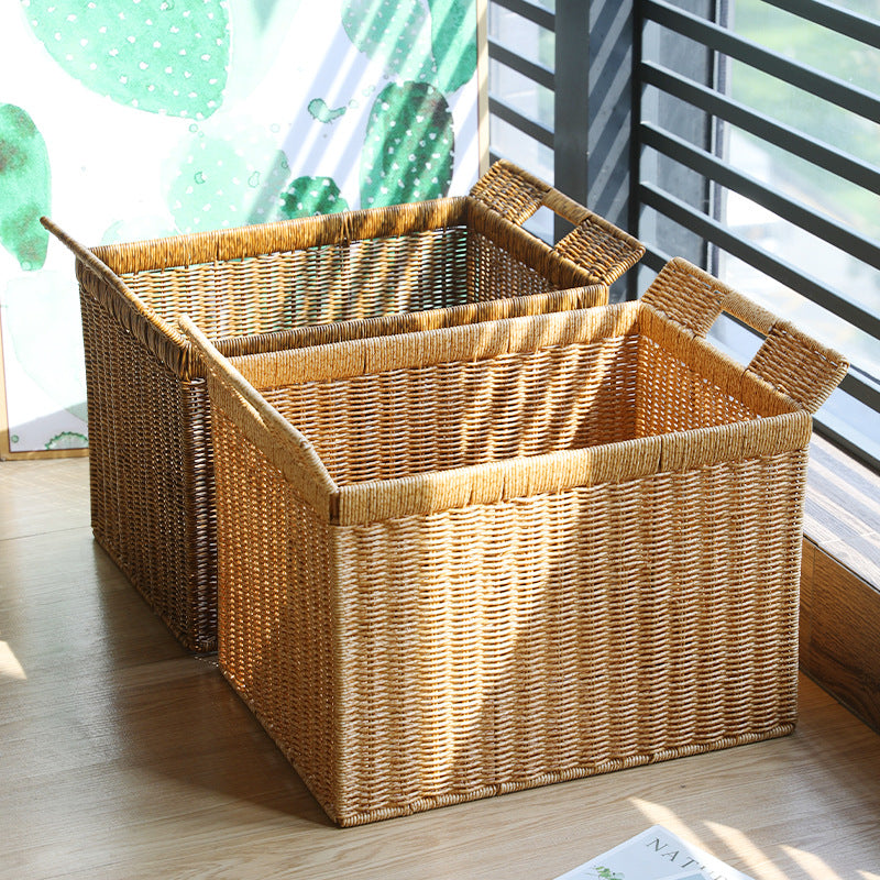Handcrafted Woven Storage Cube with Ergonomic Handles Kalsten