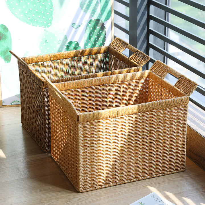 Handcrafted Woven Storage Cube with Ergonomic Handles Kalsten