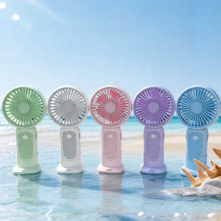 Ladies portable USB mini fan with ergonomic handle Kalsten