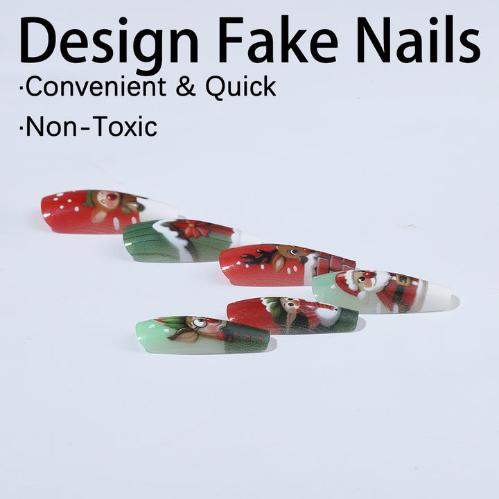 Christmas art nail set with cute Christmas designs Kalsten