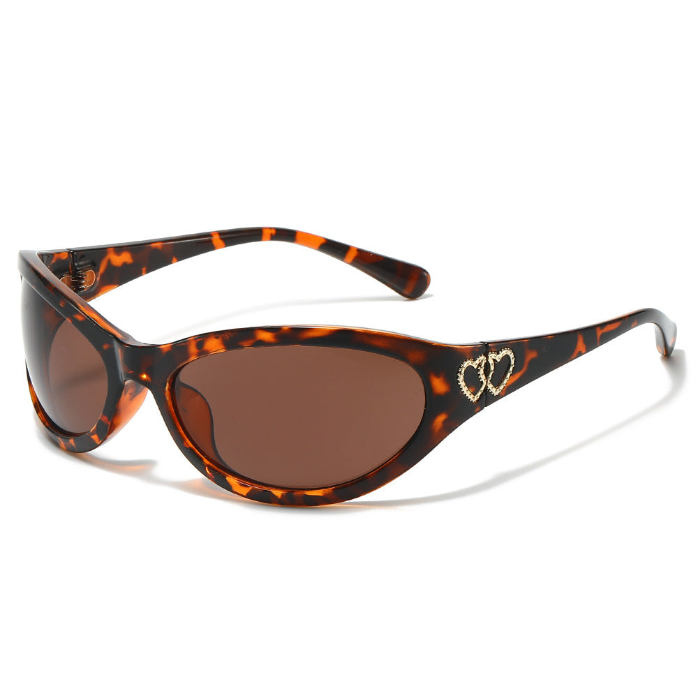 Fashion Cat-Eye Sunglasses with Heart Detail Kalsten