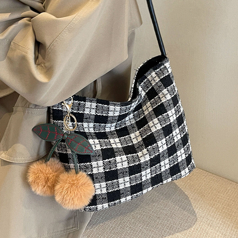 Classic Checkered Shoulder Bag