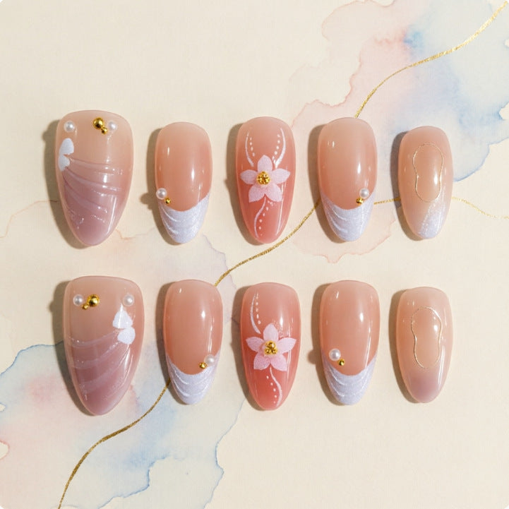 Artificial nails with floral details Kalsten