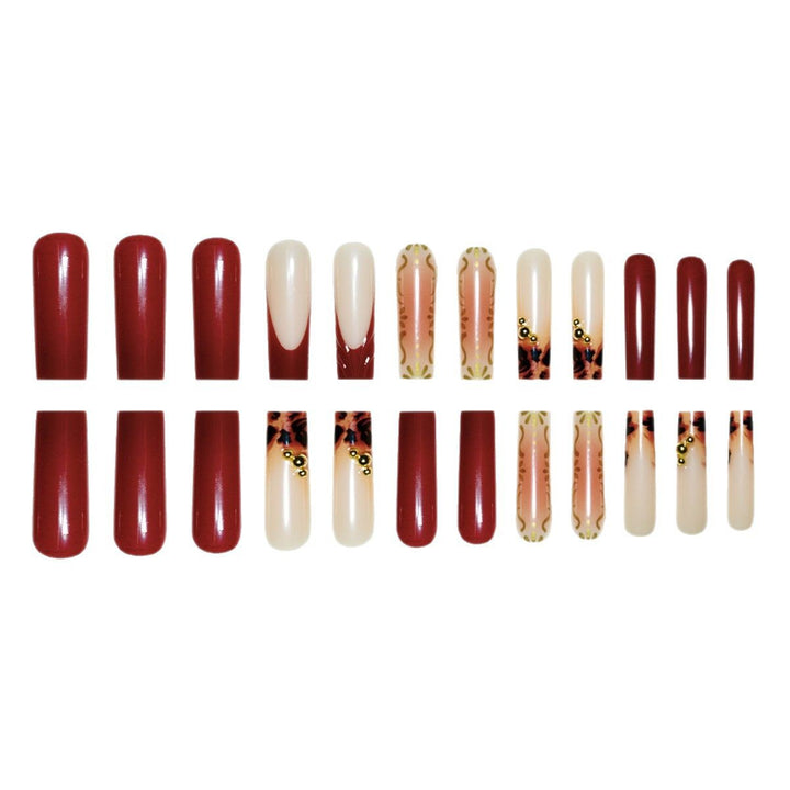 Artistic Long Press-On Nail Extensions Kalsten