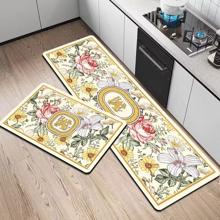 Artistic Floral Kitchen Mat Set