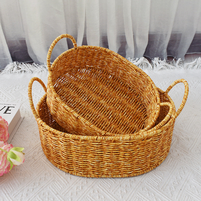 Handcrafted Woven Storage Basket with Handles Kalsten