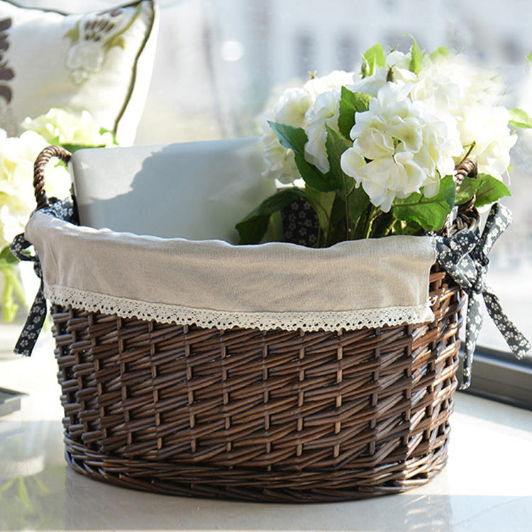 Decorative Wicker Storage Basket Kalsten