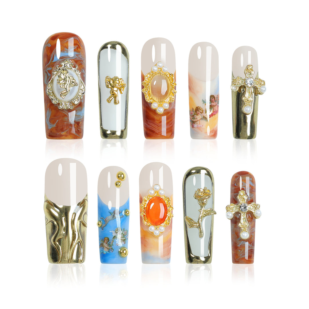 Creative nail art set with luxurious decorations Kalsten
