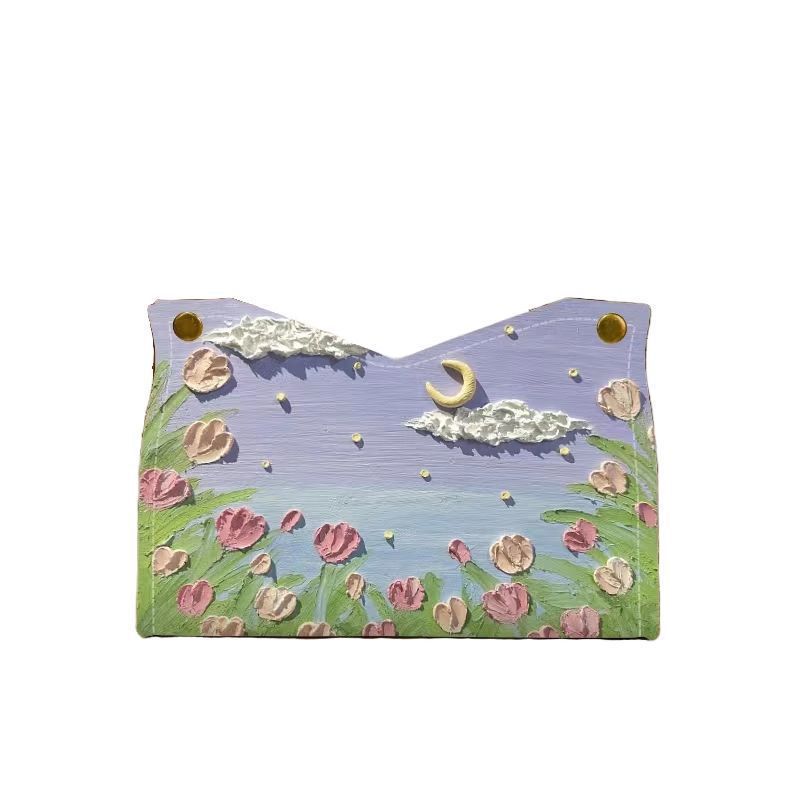 Artistic Floral Tissue Box Cover Kalsten