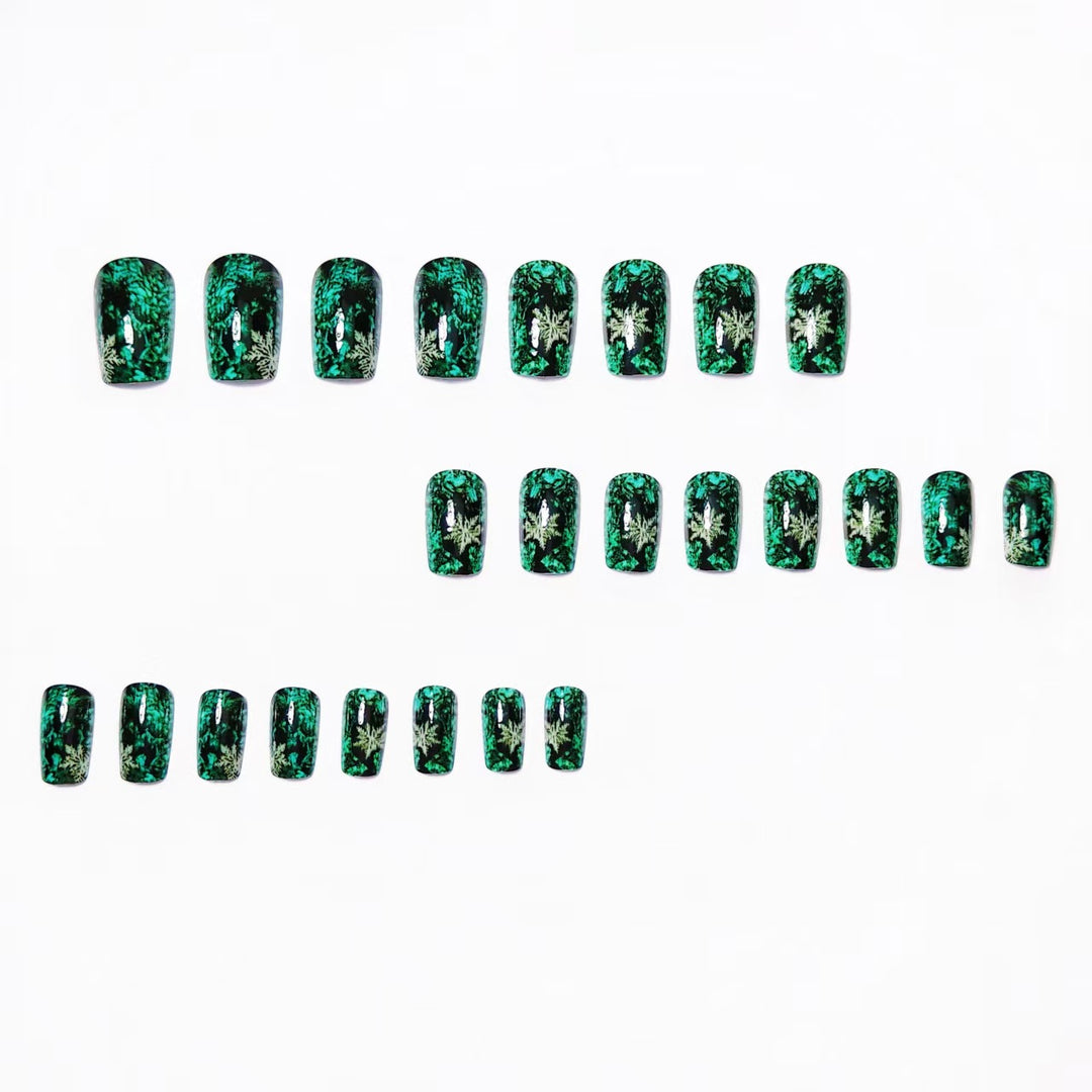 Creative artificial nails with a winter snowflake design Kalsten