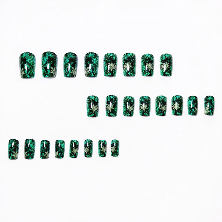 Creative artificial nails with a winter snowflake design Kalsten