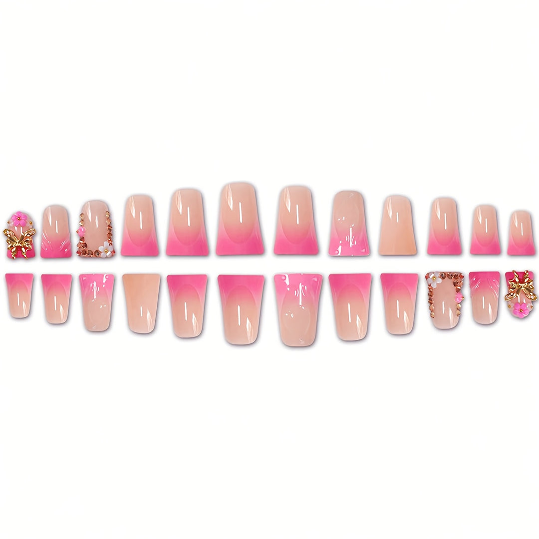 Elegant Floral Press-On Nails Kalsten