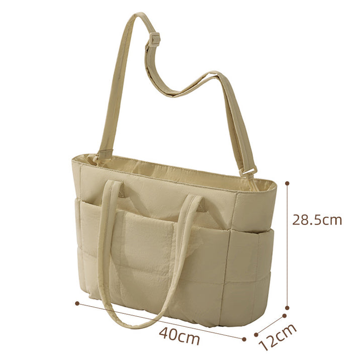 Quilted Multi-Pocket Tote Kalsten