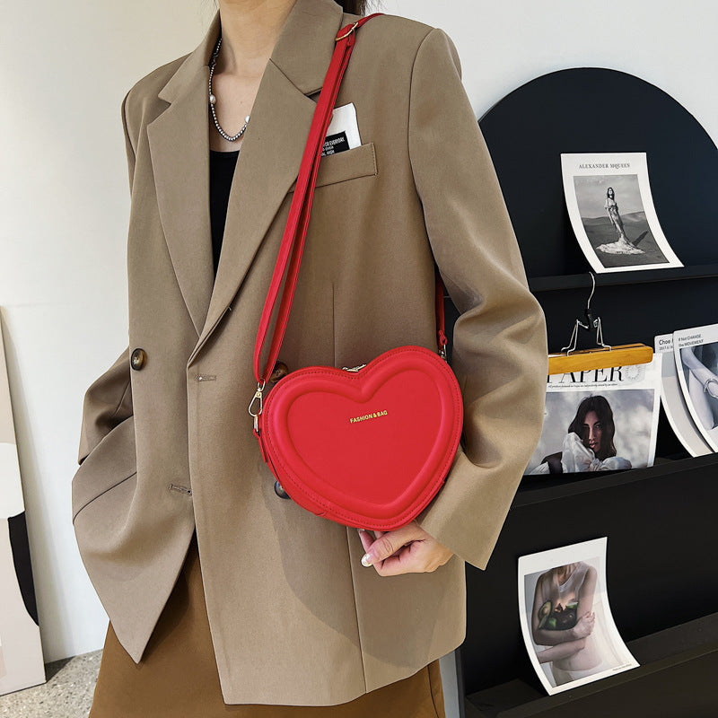 Heart-Shaped Crossbody Handbag