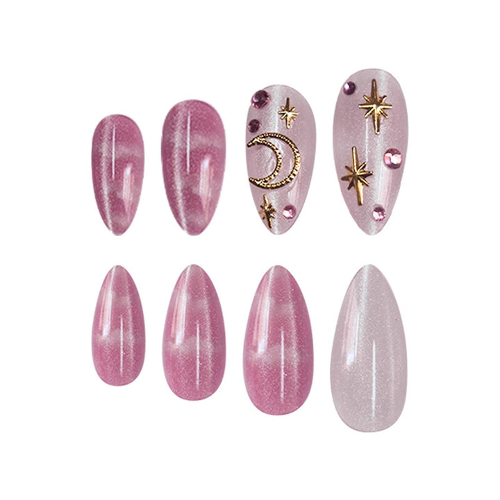 Artistic Celestial Themed Press-On Nails Kalsten