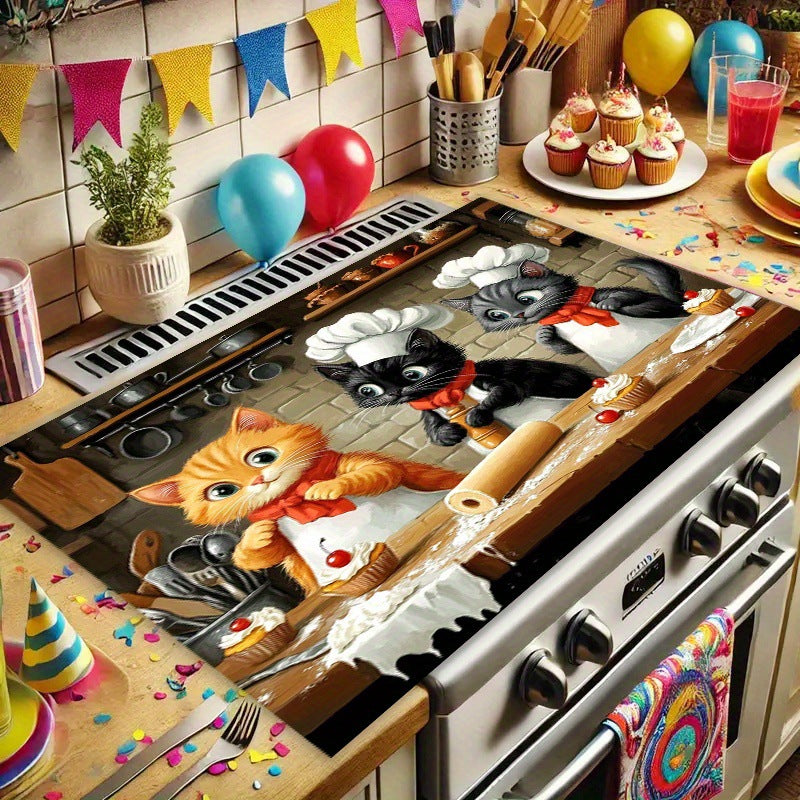 Playful Vegetable-Themed Kitchen Mat