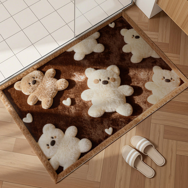 Cute Bear-Themed Non-Slip Bath Mat