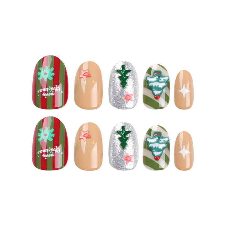 Creative nail art with festive Christmas design Kalsten
