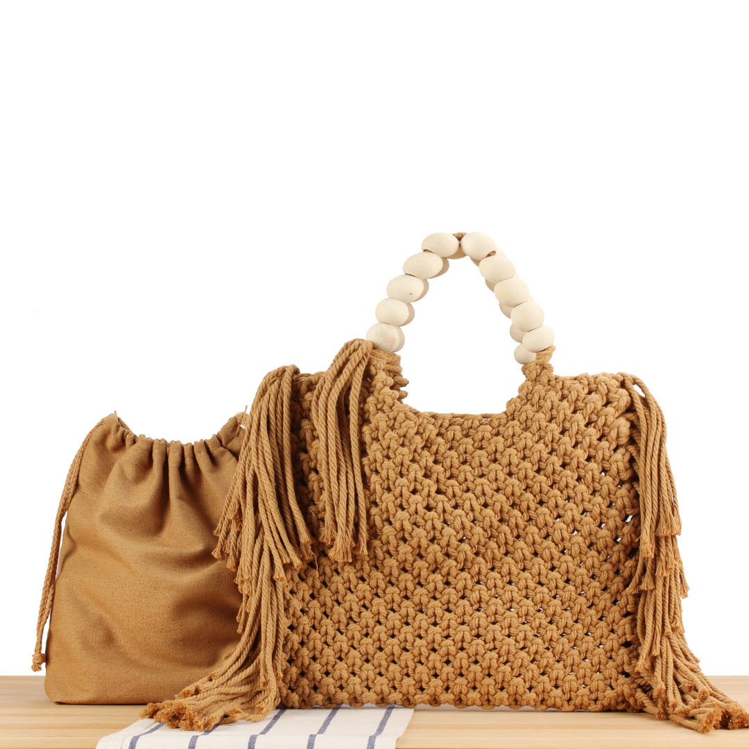 Creative crochet handbag with decorative fringes Kalsten