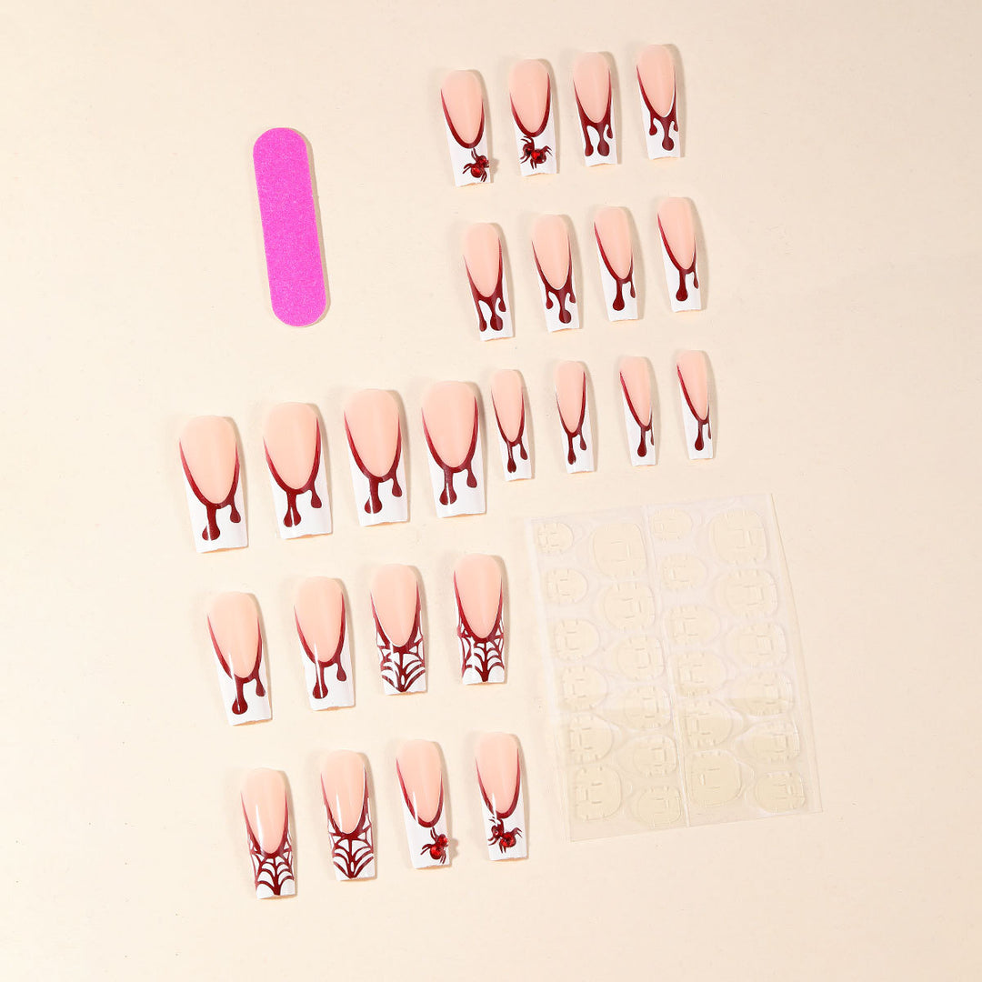 3D Spider and Web Nail Art Extensions Kalsten