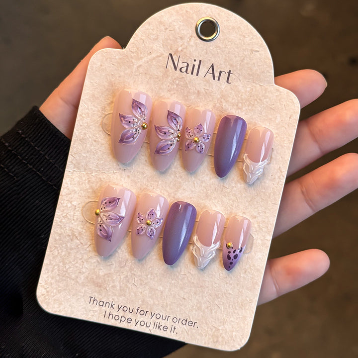 Floral-Themed Press-On Nail Art Set Kalsten